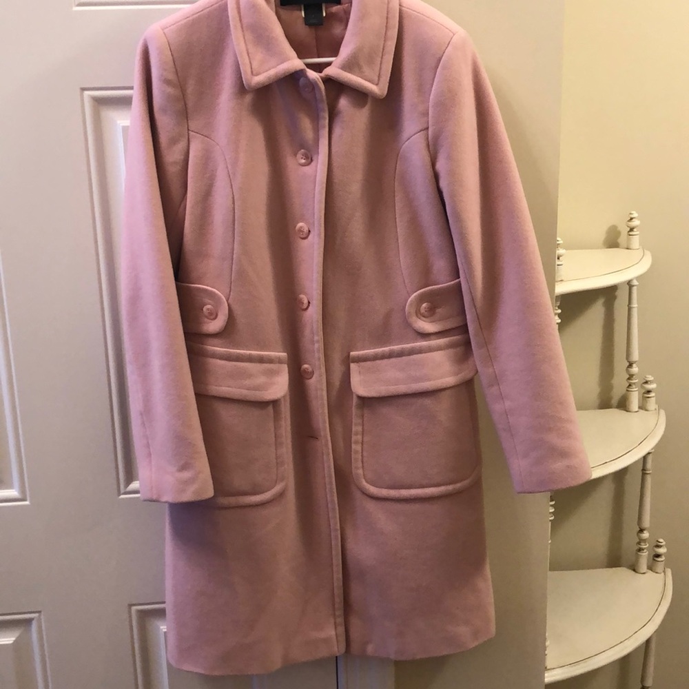 Wool pink coat size 6